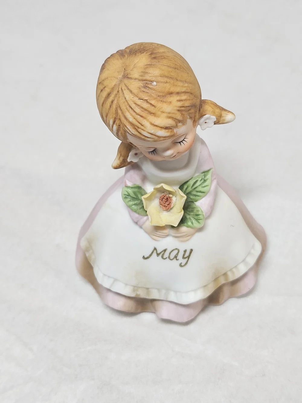 Kelvin's Exclusives May Birthday Month Ceramic  Flower Figurine Girl